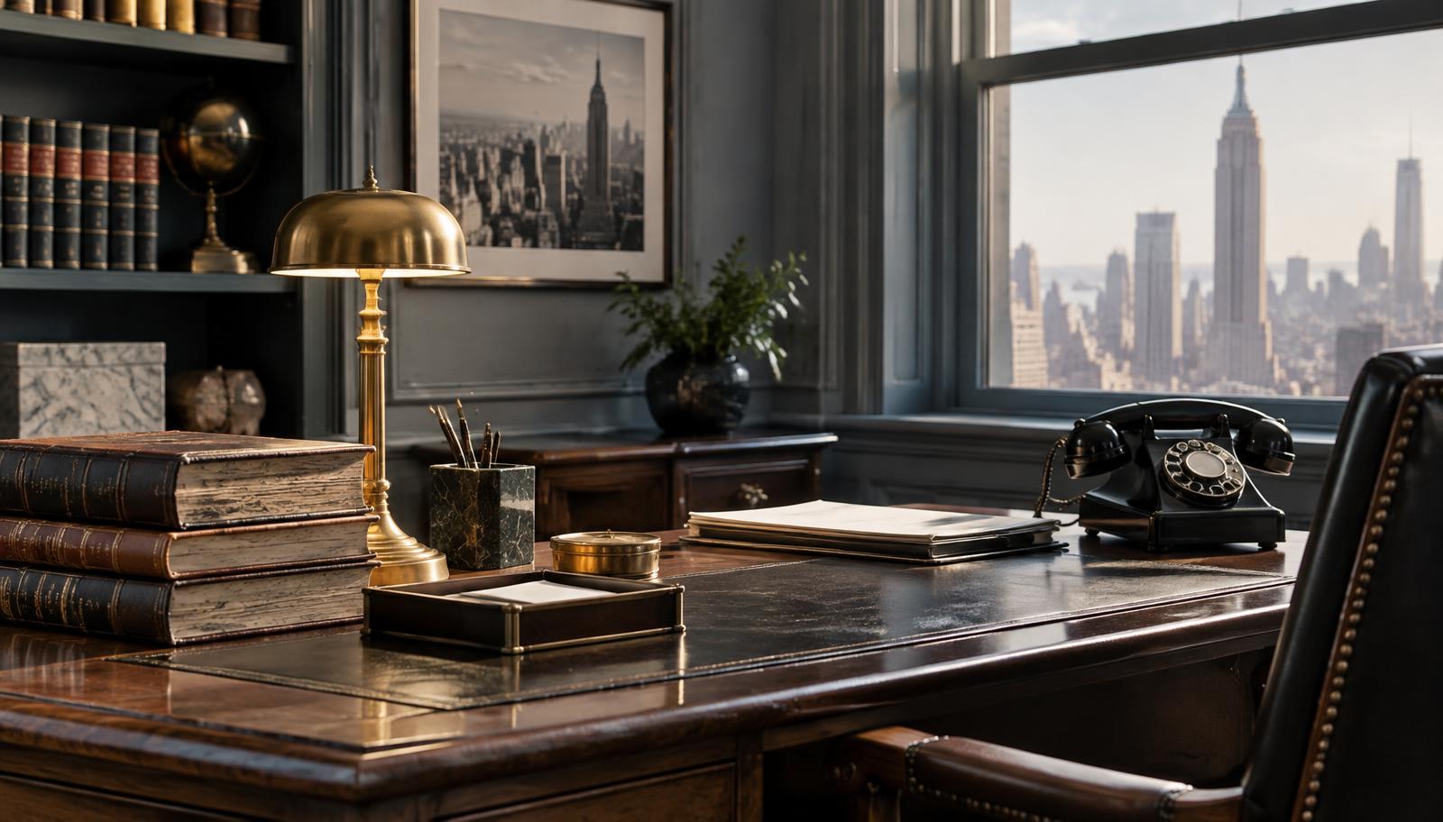 Archival desk materials tracing the history of Serving by Irving